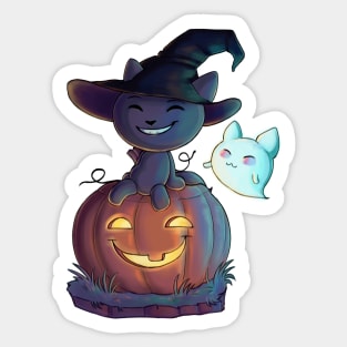 Potion Paws Pumpkin Scene Sticker